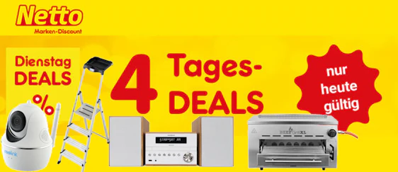 Nur heute! Netto Tagesdeals » z.B.: Krause Stufen-Stehleiter mit System-Eimer für 60€