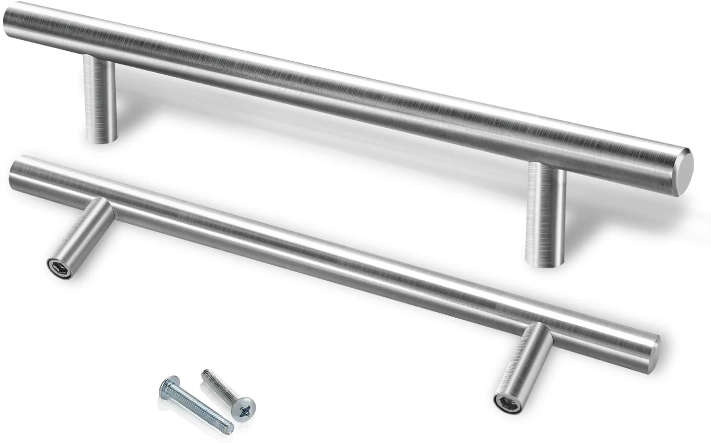 Hengda 20 Stück Möbelgriffe, Lochabstand 160mm, Rohrbreite 12mmx12mm, Gesamtlänge 220mm