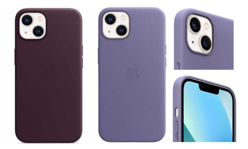Apple Leder MagSafe Case für 25€ - für iPhone 13, in Dunkelrot oder Violett