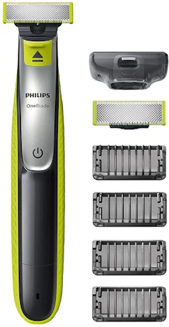 Philips OneBlade Face QP2530/30, mit 2 Klingen, 4 Trimmaufsätze