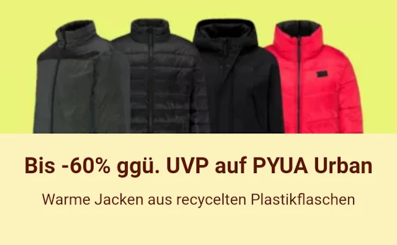 Bis -60% ggü. UVP auf PYUA Urban Jacken