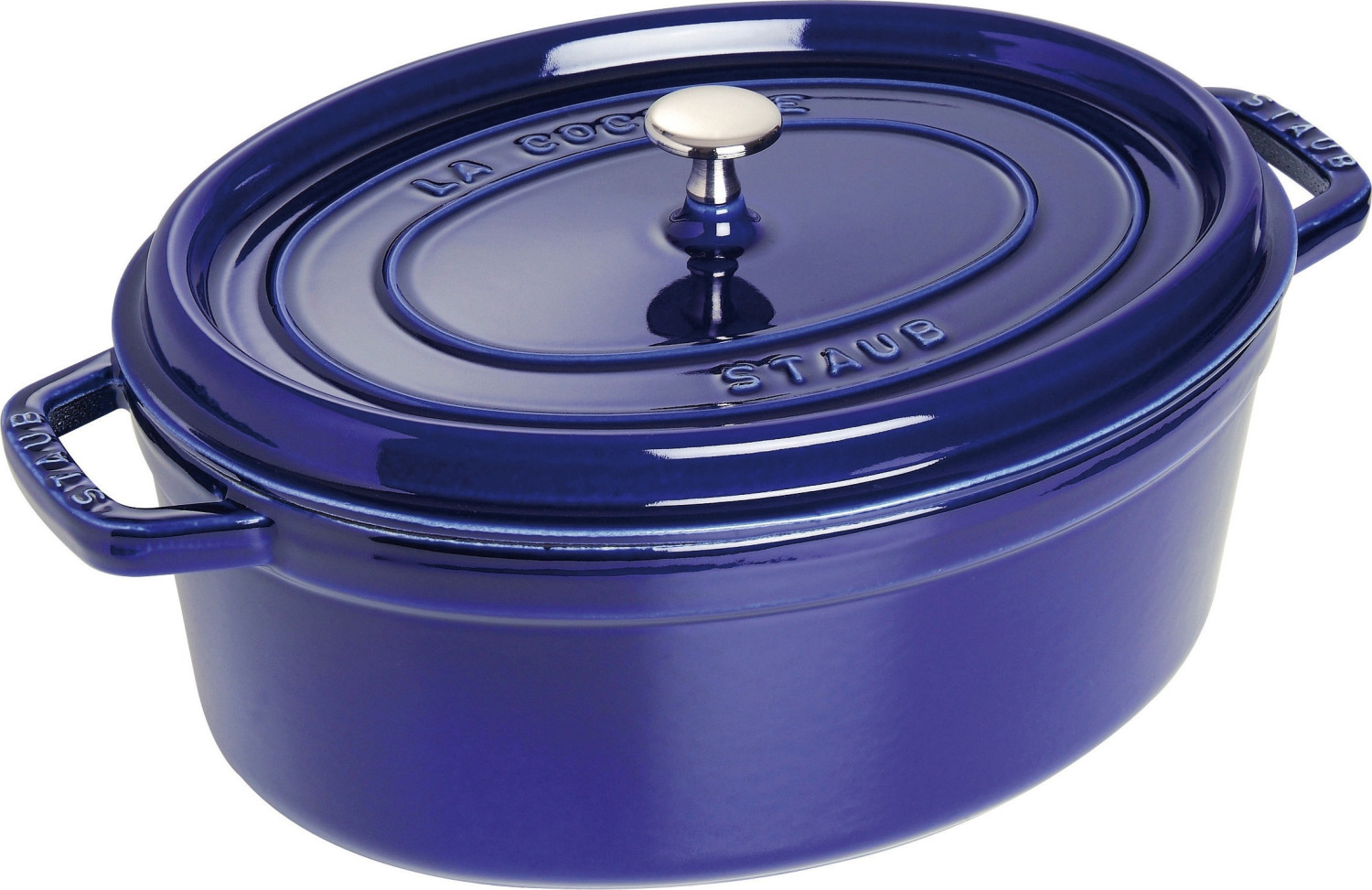 Staub Bratentopf 33 x 28 cm oval dunkelblau für 192,28€