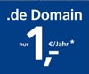 .de-Domain für 1€