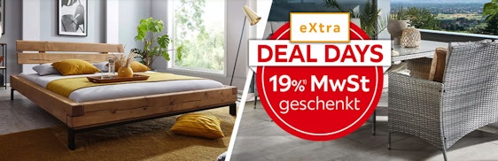 xxxLutz eXtra Deal Days 🤩 - 19% MwSt. geschenkt, z.B.: Boxspringbett in 90/200 cm für 390€