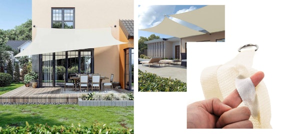 Songmics Sonnensegel für 25€ - UV-Schutz, atmungsaktiv, inkl. Seile