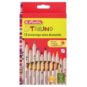 12er Pack Herlitz Trilino Buntstifte aus FSC Holz für 1,75€