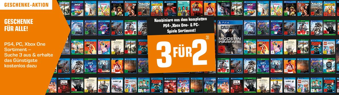 Nimm 3, zahl 2 bei Saturn – PS4-, Xbox- und PC-Games