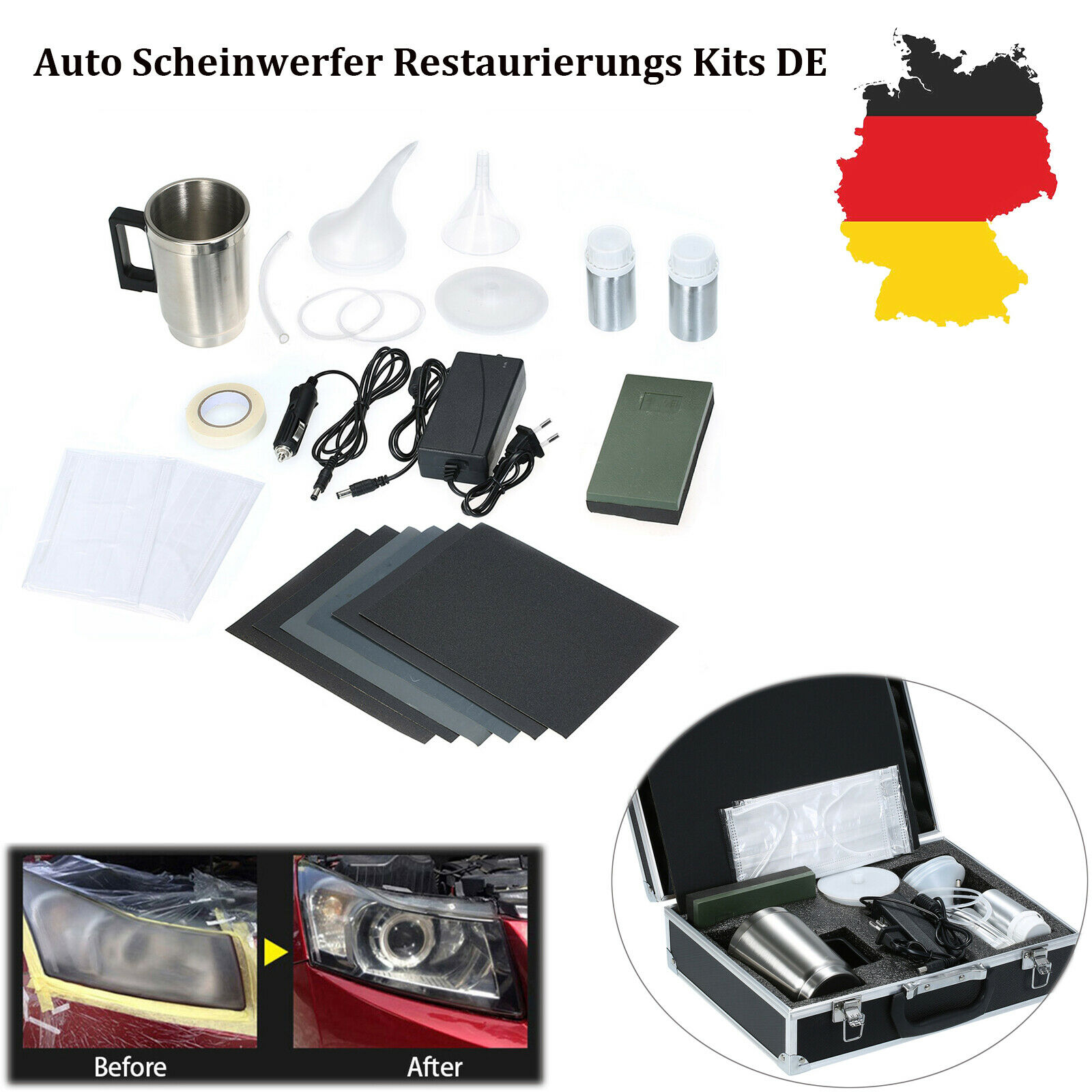 Auto Scheinwerfer Reparatur Set Glaskratzer Polieren Reparatur Renovierung Neu