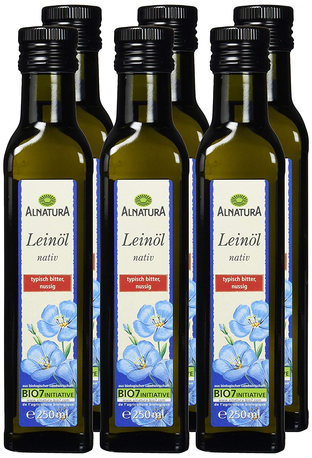 Alnatura Bio Leinöl, 6er Pack (6 x 250 ml)