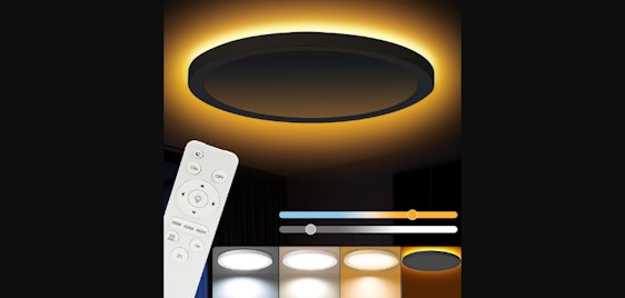 JESLED LED Deckenleuchte für 17€ - dimmbar, mit Fernbedienung, energiesparend
