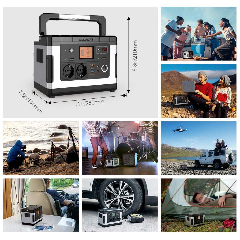 Portable Power Station 500Wh Solar Generator mit 300W