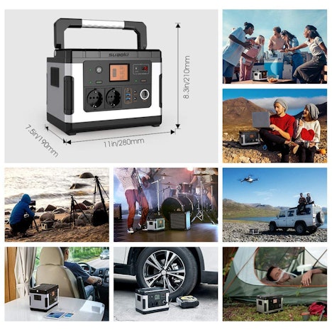 Portable Power Station 500Wh Solar Generator mit 300W