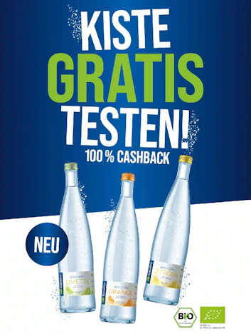 Teinacher Wasser+ Kiste gratis testen und bis zu 10 Euro Cashback sichern