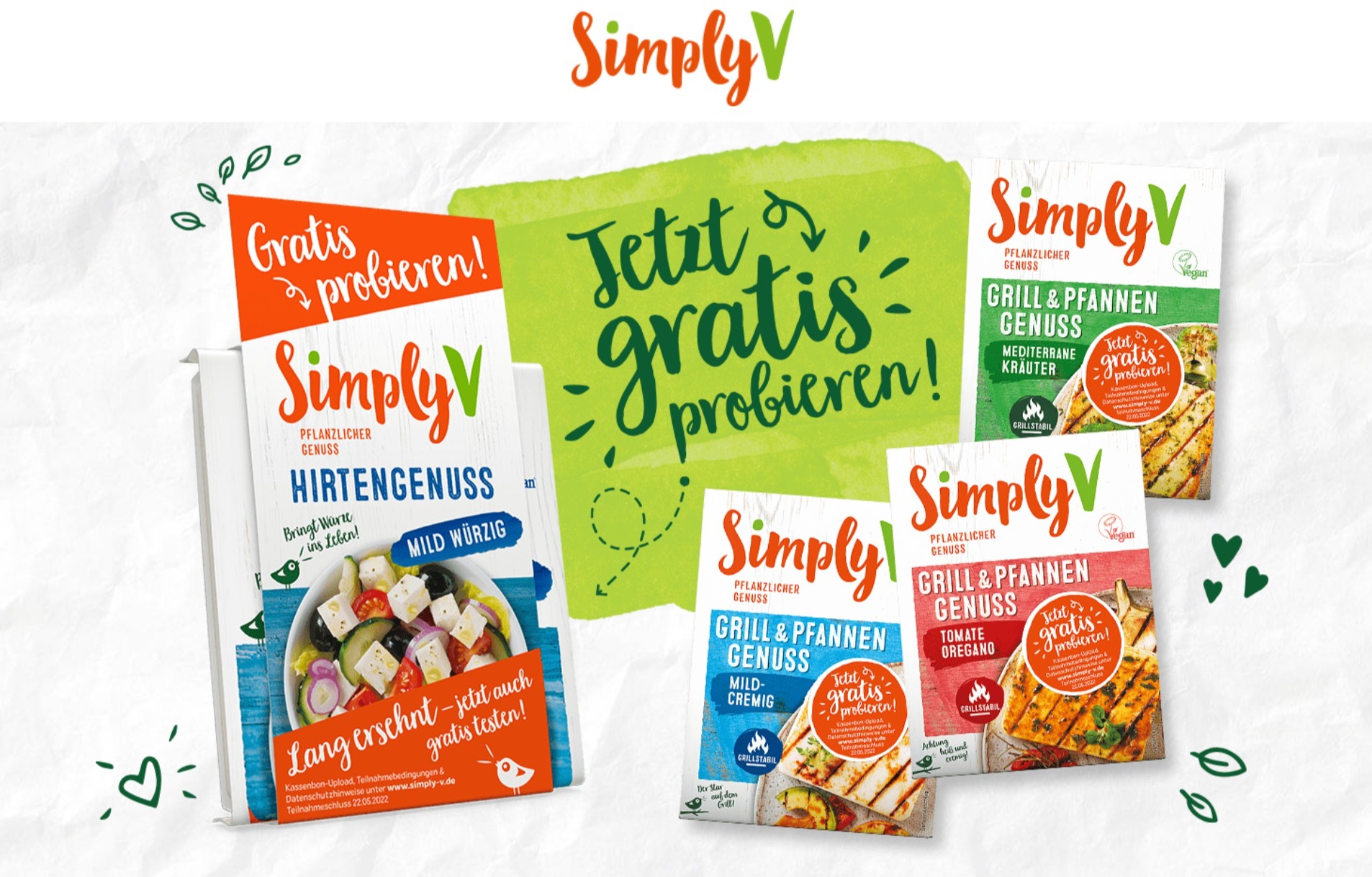 Geld-zurück-Aktion von Simply V - Simply V Hirtengenuss oder Grill &amp; Pfannengenuss 