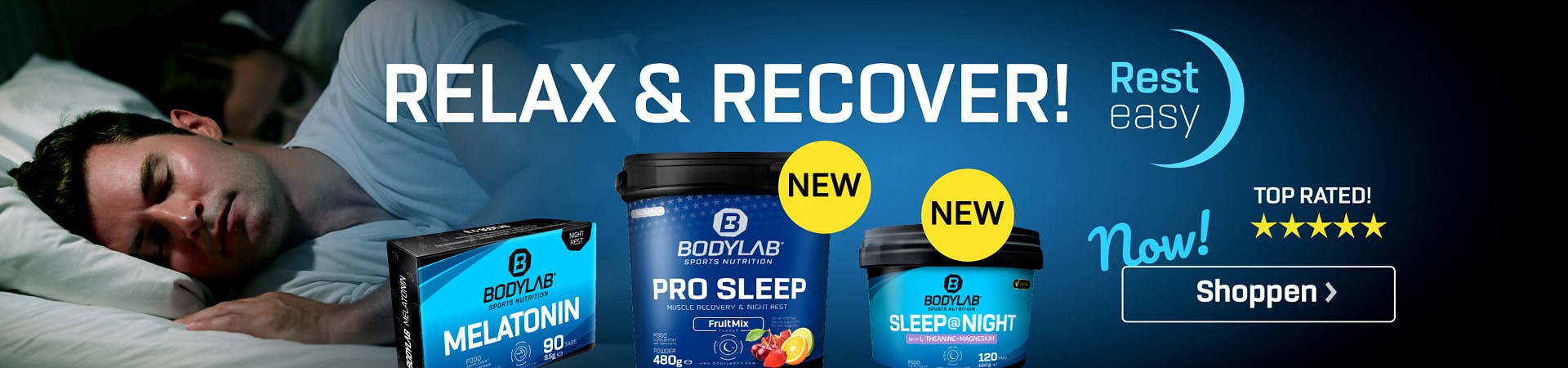 20% Rabatt auf ausgewählte Bodylab Relax&amp;Recover Produkte – z.B.:  Sleep@Night L-Theanine + Magnesium (120 Stk.) für 11€