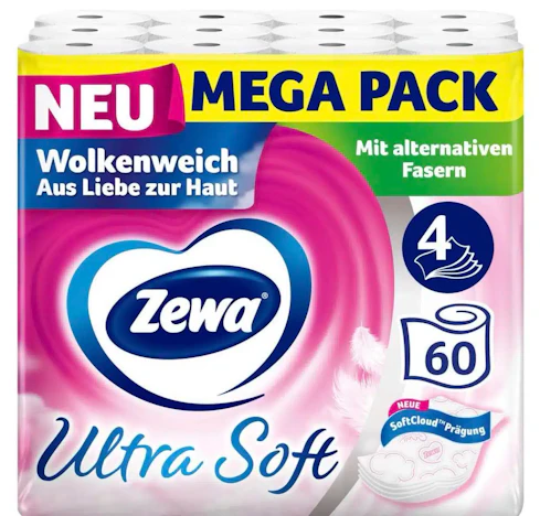 ZEWA Ultra Soft Toilettenpapier 60 Stück für 25,51€(statt 46,80€)