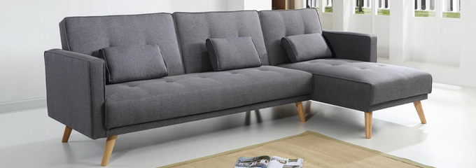 Bobochic Helly für 402€ - Ecksofa mit Bettfunktion und Chaise-Lounge