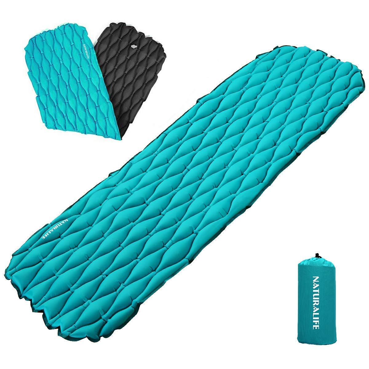 Ultraleichte aufblasbare Luftmatratze aus wasserdichtem 75D Nylon