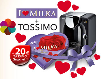 Bosch Tassimo T55 inkl. 20€ Guthaben für 55€ - wenn man vorher 3 Packungen Tassimo kauft