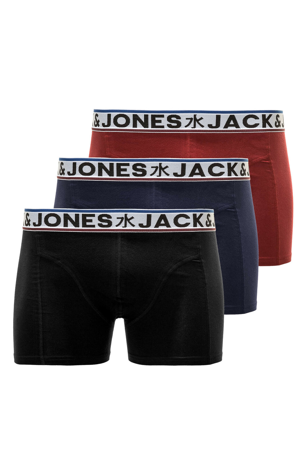 Jack &amp; Jones Herren Boxershorts im 3er Pack Retroshorts Unterwäsche Trunks Boxer