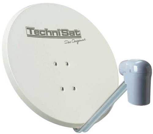 TechniSat SATMAN 650 SAT-Außenempfangsanlage: Offsetspiegel 65 cm, Halter und UNYSAT Universal V/ H LNB beige für 44,90 EUR inkl. Versand
