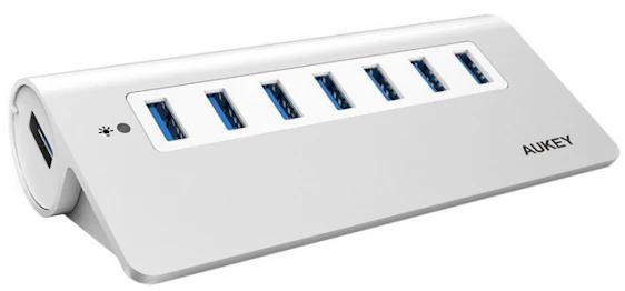 Aukey USB 3.0 Hub mit 7 Ports für 28€ - kompatibel mit Mac und Windows