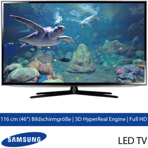 46" (116cm) SAMSUNG 3D LED TV Smart TV DVB-C/-T/-S für nur 689€ statt 1029€