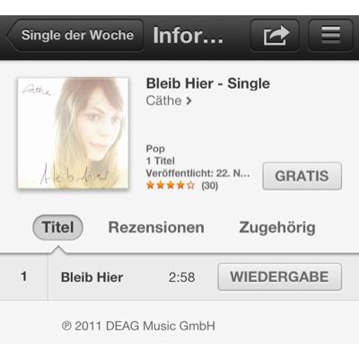 iTunes Single der Woche gratis