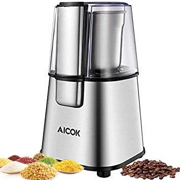 200W Elektrische Kaffeemühle für Kaffeebohnen, Nüsse und Gewürze, 65g & 12 Tassen