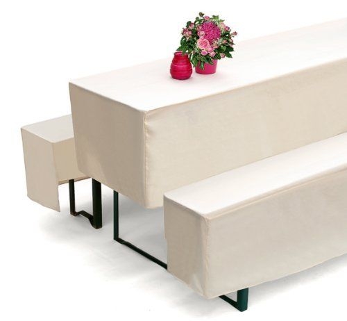 Biertischhussen 3er Set für Bierzeltgarnitur: 1x Biertischhusse, 2x Bierbankhussen in 2 Farben