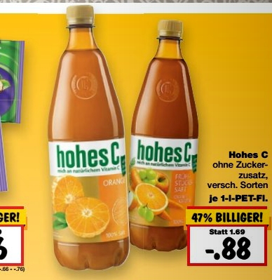 [KAUFLAND BUNDESWEIT] KW09: Hohes C versch. Sorten 1,0l für 0,88€