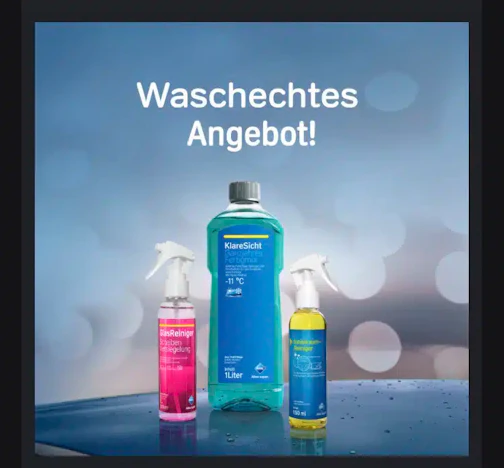 gratis Zugabe 1 von 3 Autoreinigern von Aral für Hochglanz- oder Prämiumwäsche