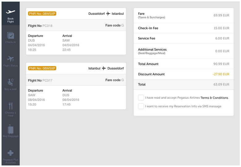 30% Rabatt auf Flüge bei Pegasus Airlines bei Buchung per App - z.B. Istanbul Hin- und Rückflug ab 63€