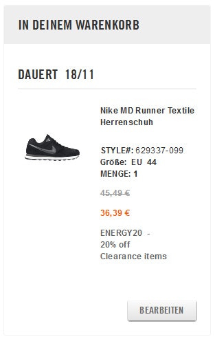 Nike-Warenkorb-schnaeppchenfuchs