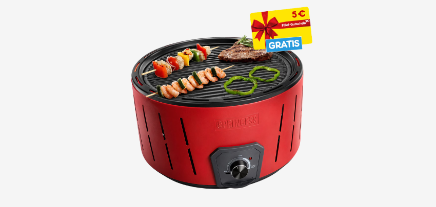 Grillspaß zum Knallerpreis! 🍔 Princess Holzkohlegrill Albufeira + 5€ Gutschein für eff. nur 20€ ☀️