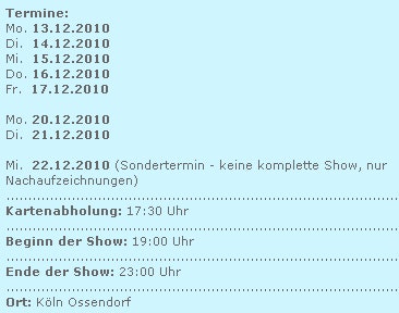 tv show köln ossendorf