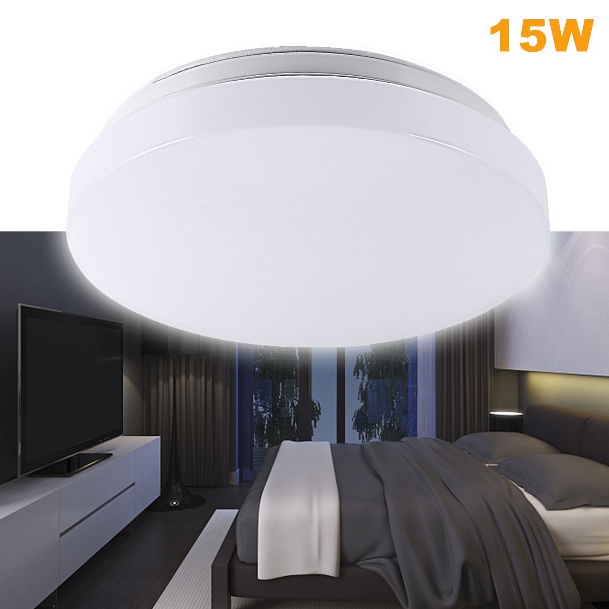 15 Watt LED Deckenleuchten Kaltweiß, 5000K-6000K ,180° Abstrahlwinkel