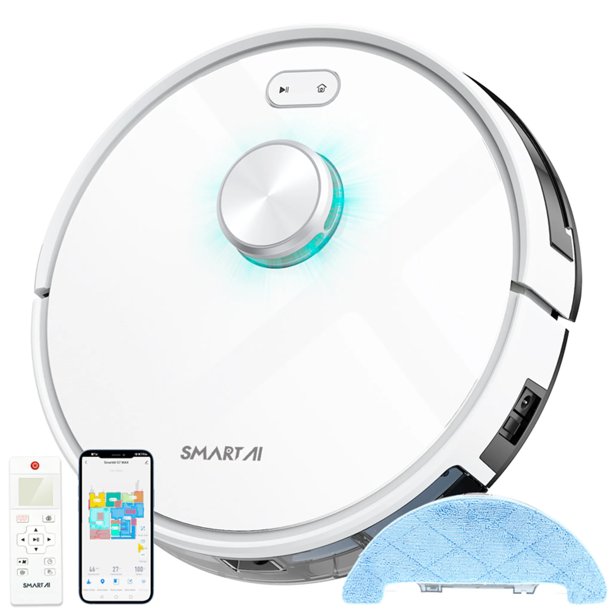 Wisch- und Saugroboter SmartAI S7 Max (3200Pa, Lidar)