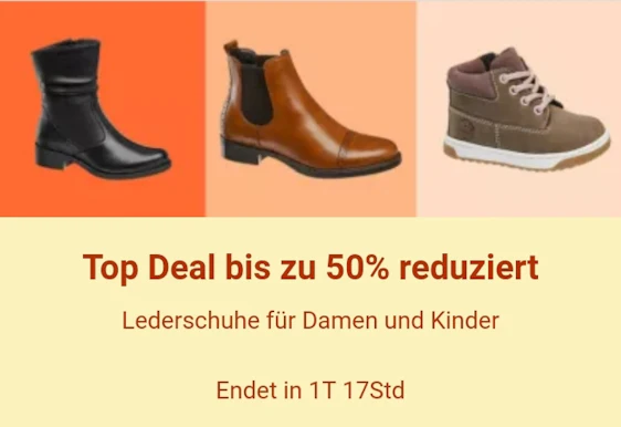 Frauen und Kinder Lederschuhe bis zu 50% reduziert