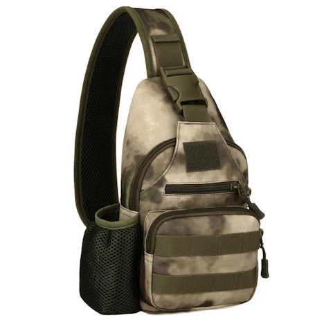 Brusttasche Camouflage Umhängetasche mit USB Sling