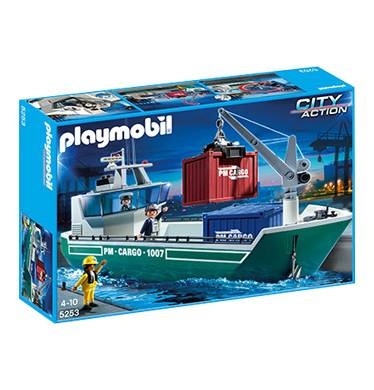 PLAYMOBIL ® Frachtschiff mit Verladekran 5253 für 26,99€