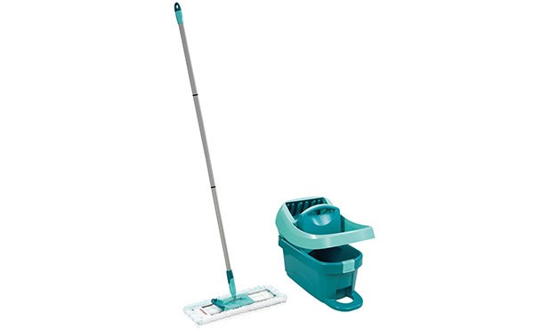 Leifheit Wischtuchpresse Profi Evo Set mit Rollen und Bodenwischer 55096