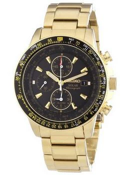 Seiko SSC008P2 für 199€ - Herren-Armbanduhr XL, Solar Chronograph, Quarz, Edelstahl beschichtet