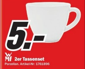 WMF Porzellan-Tassenset auf 5€ reduziert