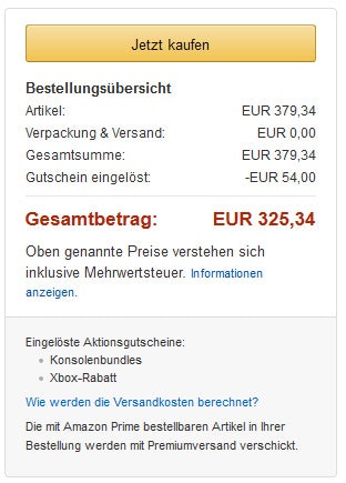 Xbox One 500GB inkl. Fifa 15 für 325€ - für Amazon-Primekunden *UPDATE2*
