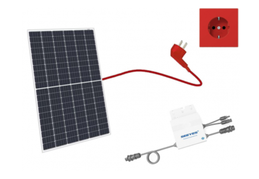 Alpha Solar 300W Balkonkraftwerk ab 249€ - 320W Modul von Haitai Solar und Envertech EVT300 Wechselrichter