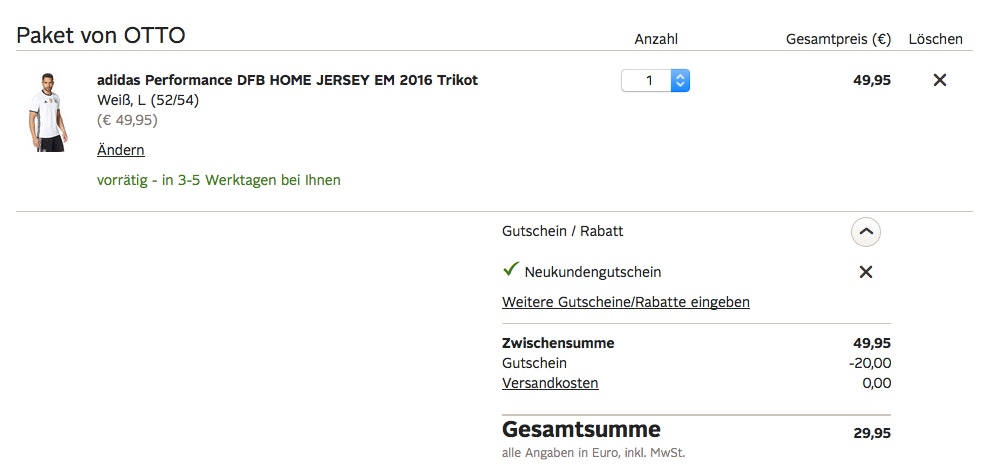 DFB Trikot mit Rabatt