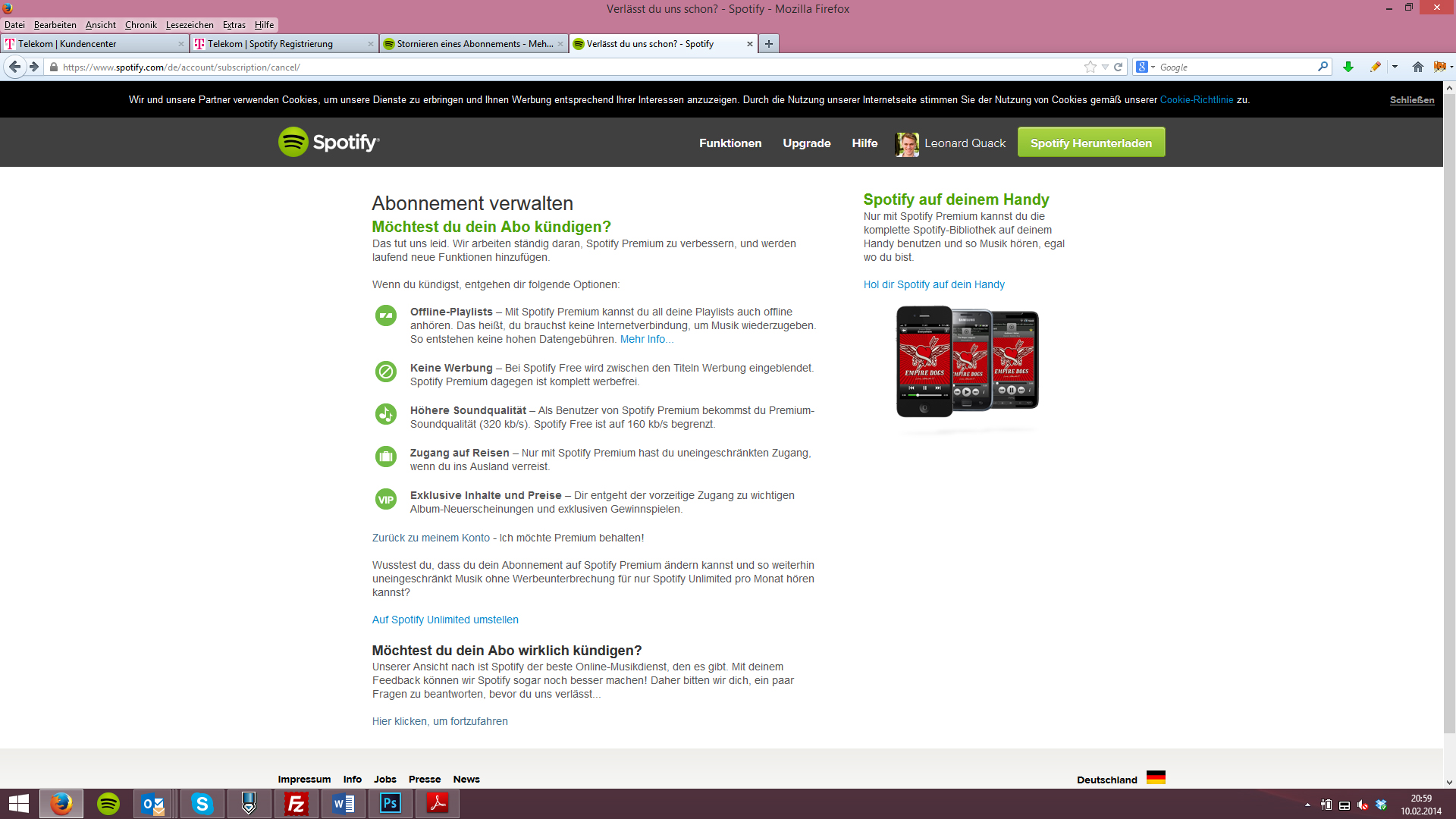Telekom Complete Comfort - Über das Sammeln von Meilen und die Aktivierung von Spotify Premium