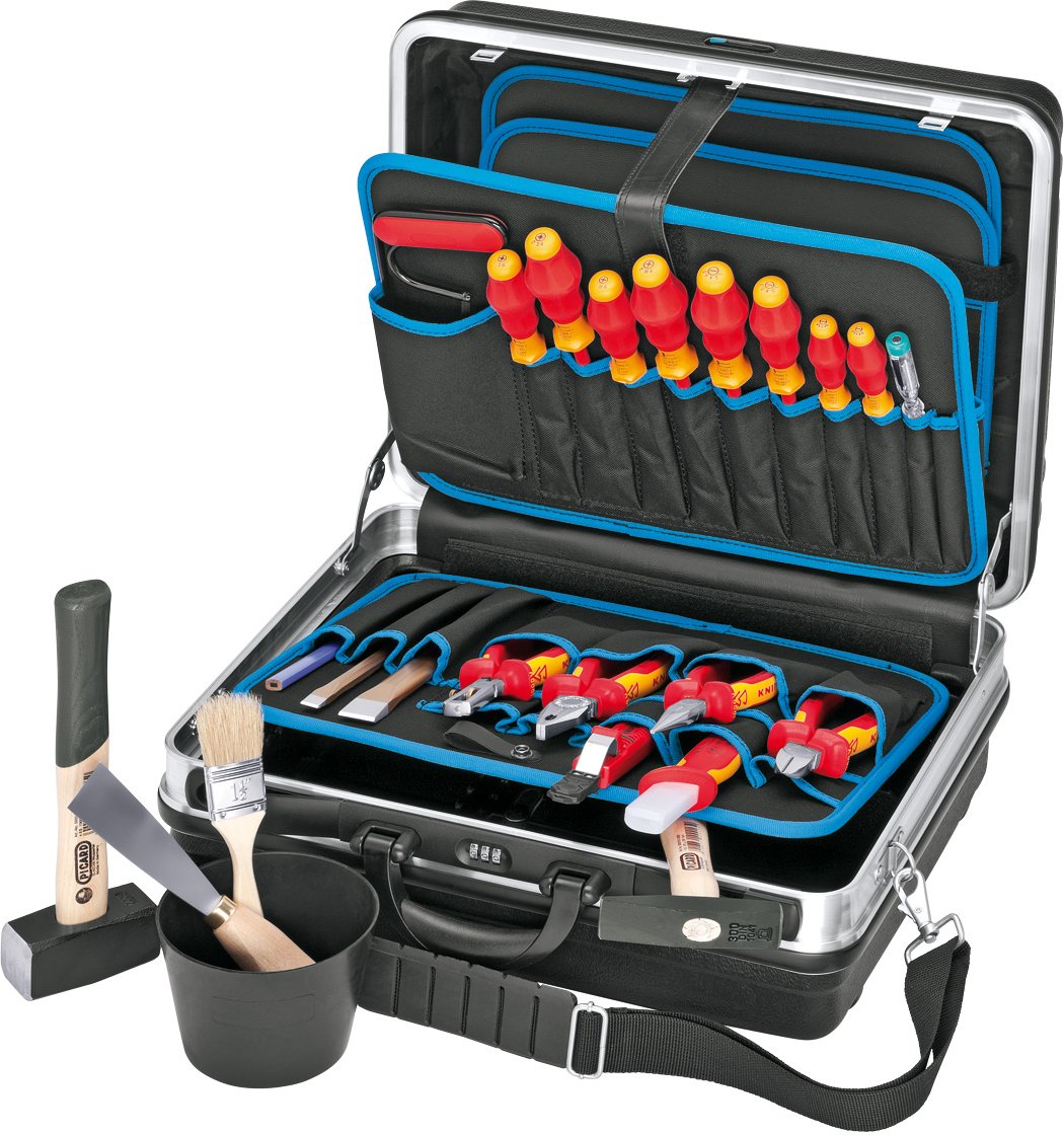 Knipex 002105 HLS für 156€ – 24teiliger Montagekoffer für Elektro-Installation