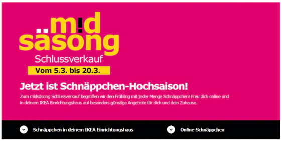Mid säsong bei Ikea: Schlussverkaufsangebote on- und offline - deutschlandweit